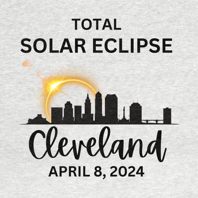 Total Solar Eclipse Cleveland Ohio April 8, 2024 by Little Duck Designs